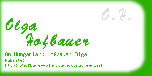 olga hofbauer business card